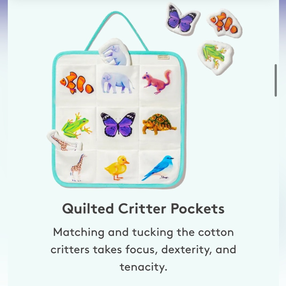 Lovevery Quilted Critter Pocket (Realist box 19-21 months)